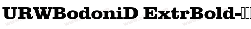 URWBodoniD ExtrBold字体转换